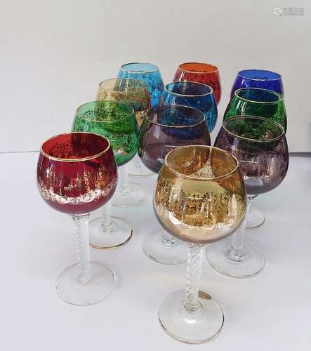 Konvolut 11 wine-glasses