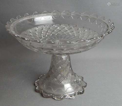 Foot bowl,pressed glass,