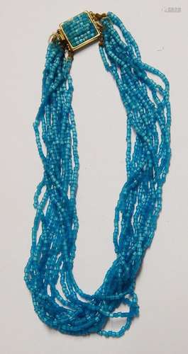 11 row necklace,turquois