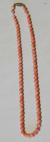 Coral pearl necklace,pea