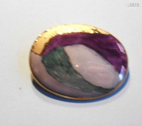 Brooch,porcelain,white/g