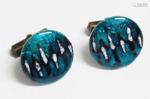 Pair of cufflinks,enamel