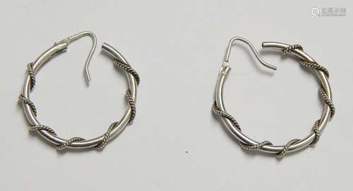 Pair of Creoles,925 silver