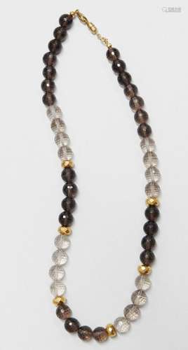 Necklace with smoky quartz