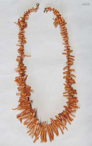 Necklace,rod coral,length