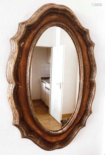 Oval wall mirror, modern,