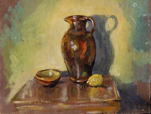 Still life with jug,bowl a