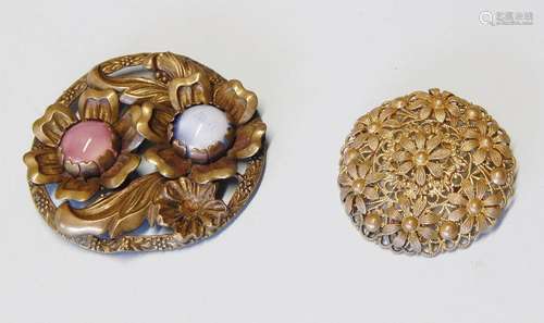 2 different brooches,partl