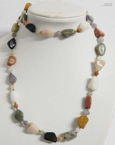 Necklace,agates,length ca.