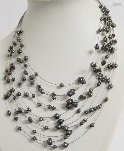 13 row necklace with anthr