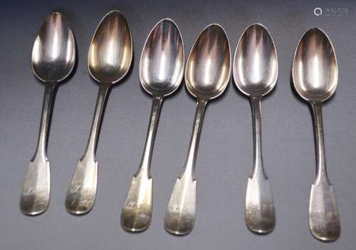 Set of 6 coffee spoons,sil