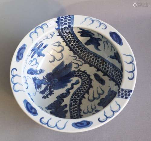 Bowl with underglaze,signe