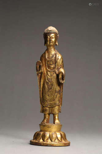 Gilt-Bronze Figure of Amitabha