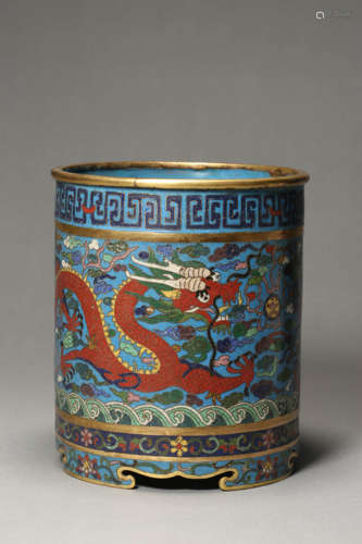 Cloisonne Enamel Brush Pot