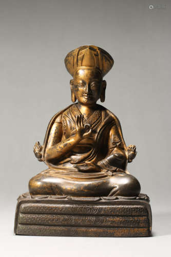 Gilt-Bronze Figure of Guru