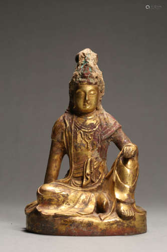 Gilt-Bronze Figure of Avalokitesvara