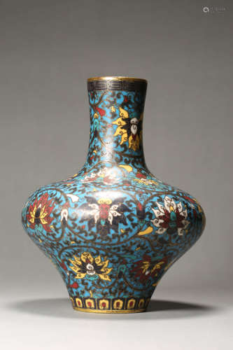 Cloisonne Enamel Flower Bottle Vase