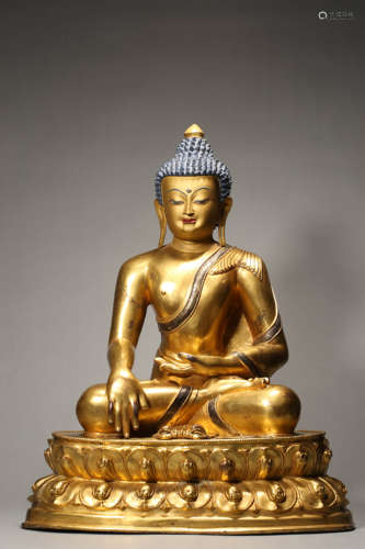 Gilt-Bronze Figure of Shakyamuni