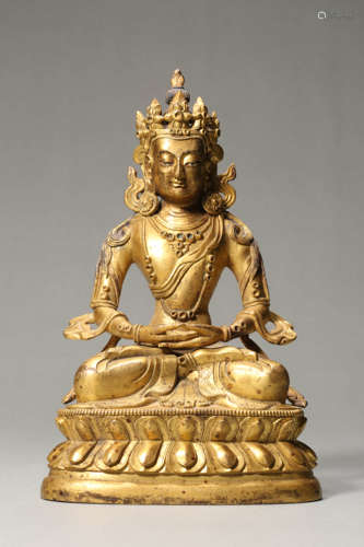 Gilt-Bronze Figure of Buddha