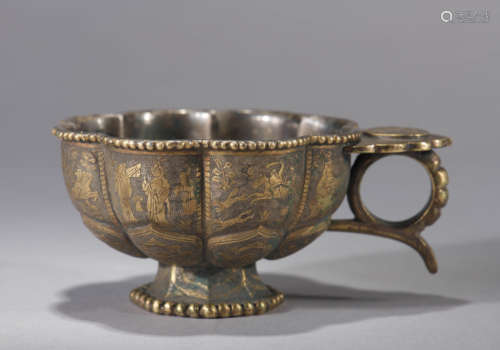 Silver Gilding Lotus Cup