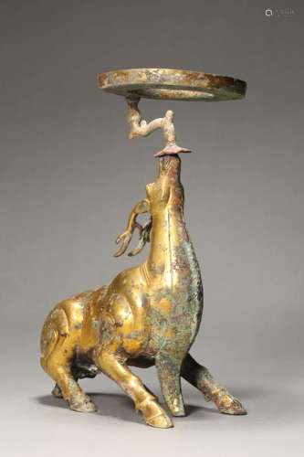 Bronze Ritual Deer-Shape Lamp