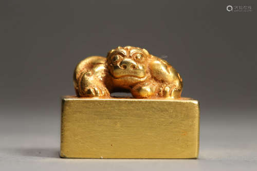 Gold Made Auspicious Beast Seal