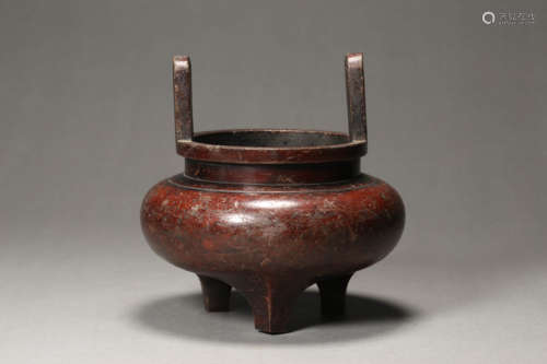 Bronze Double-Eared Tripod Censer