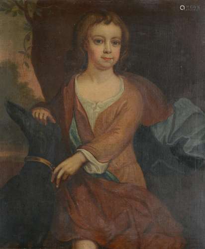 FOLLOWER OF THEODORE HEINS, PORTRAIT OF A BOY AND A DOG