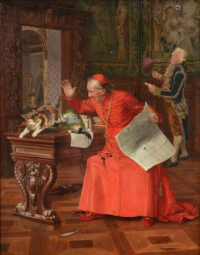 FRANÇOIS BRUNERY (ITALIAN 1849-1926), THE SPILT INK CARDINAL