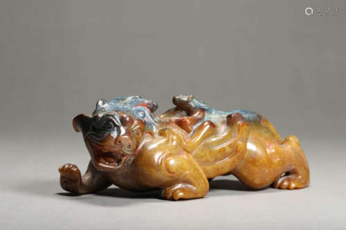 Carved Jade Auspicious Beast