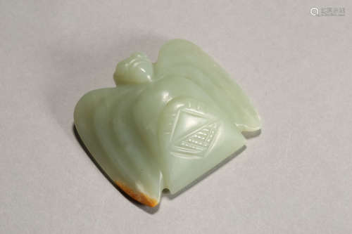 Hongshan Culture Celadon Jade Bird