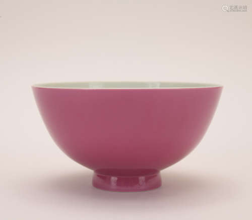 A carmine glazed bowl