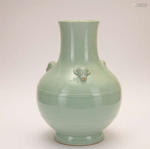 A lavender grey glazed vase