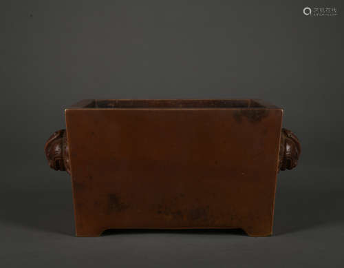 A bronze censer