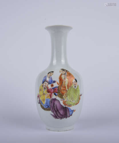 A famille-rose 'figure' vase