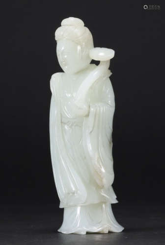 A jade statue of Avalokitesvara with Ruyi