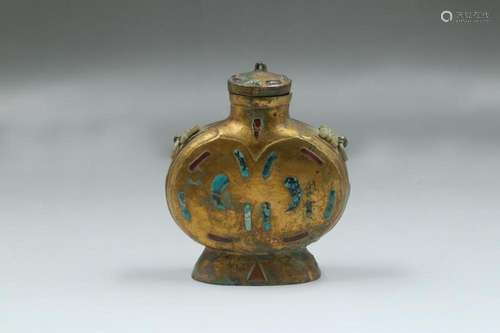 A Gilt Bronze Container