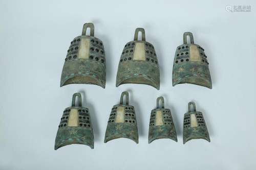 A Group of Seven Bronze Bells