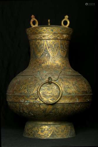 Antique Gilt Bronze Jar