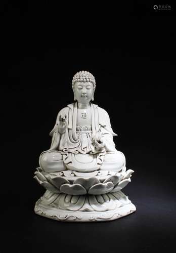 CHINESE BLANC DE CHINE BUDDHA STATUE