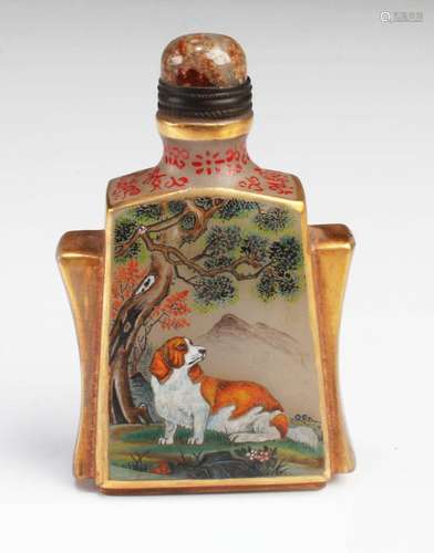 CHINESE PEKING GLASS SNUFF BOTTLE