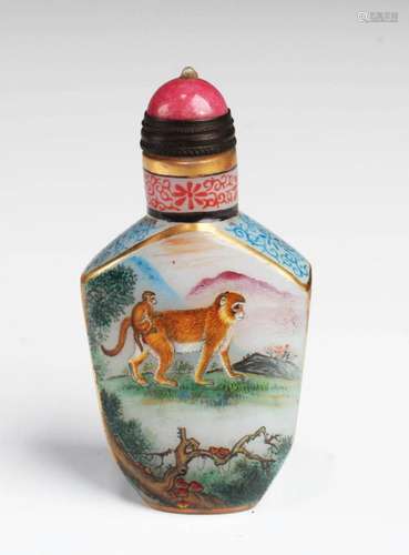 CHINESE PEKING GLASS SNUFF BOTTLE