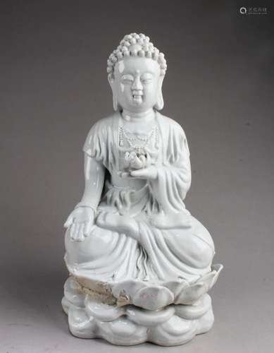 CHINESE BLANC DE CHINE BUDDHA STATUE