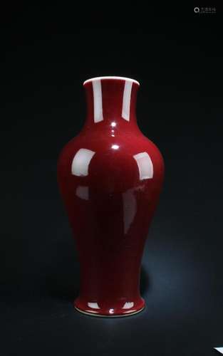 CHINESE OX BLOOD COLOR PORCELAIN VASE