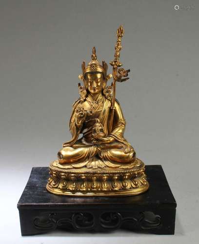 CHINESE BRONZE BODHISATTVA STATUE