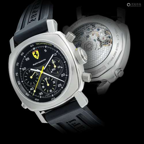 沛納海，不鏽鋼自動上弦追針計時腕錶，型號FER00010，附盒子及外包裝