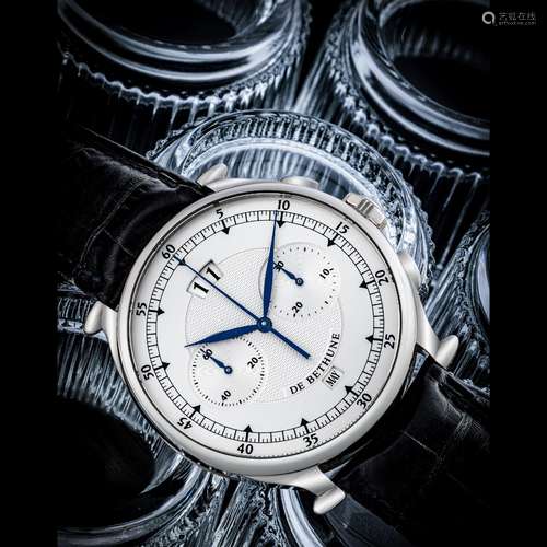 DE BETHUNE，18K白金計時腕錶，配月份及日曆顯示，DB12WT，附原廠證書...