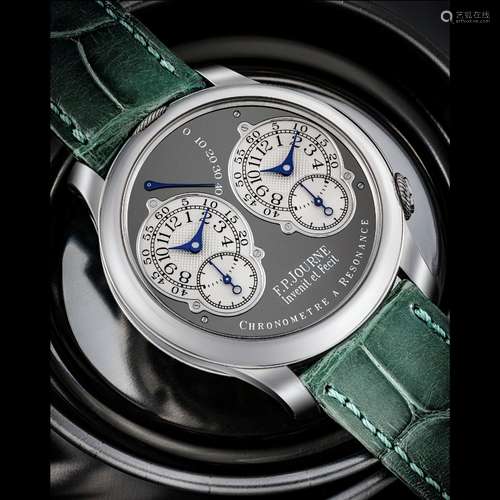 F.P. JOURNE，罕有鉑金兩地時腕錶，配共振式雙獨立擒縱系統及動力儲...