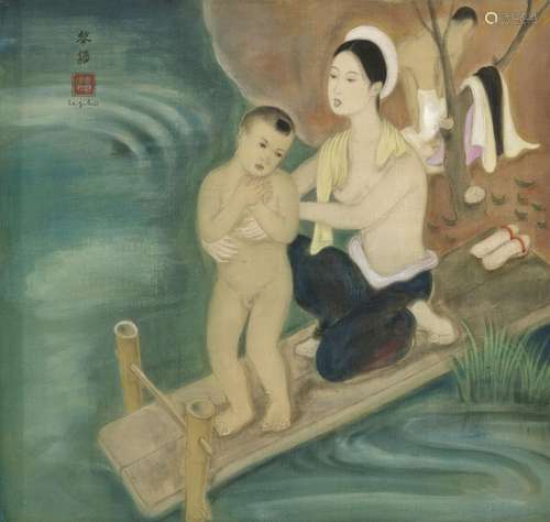 黎譜（1907-2001） 湖邊淋浴