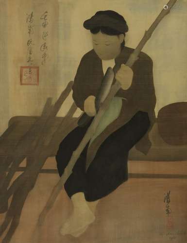 阮潘正 (1892-1984) 切甘蔗的女子